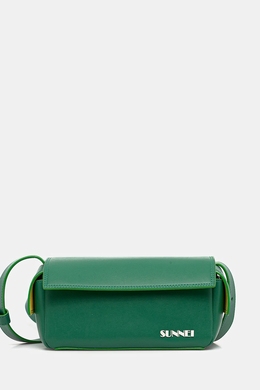 Kabelka Sunnei zelená barva, ACCXBAG067
