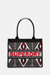 Kabelka Superdry černá barva, W9110411A-61A
