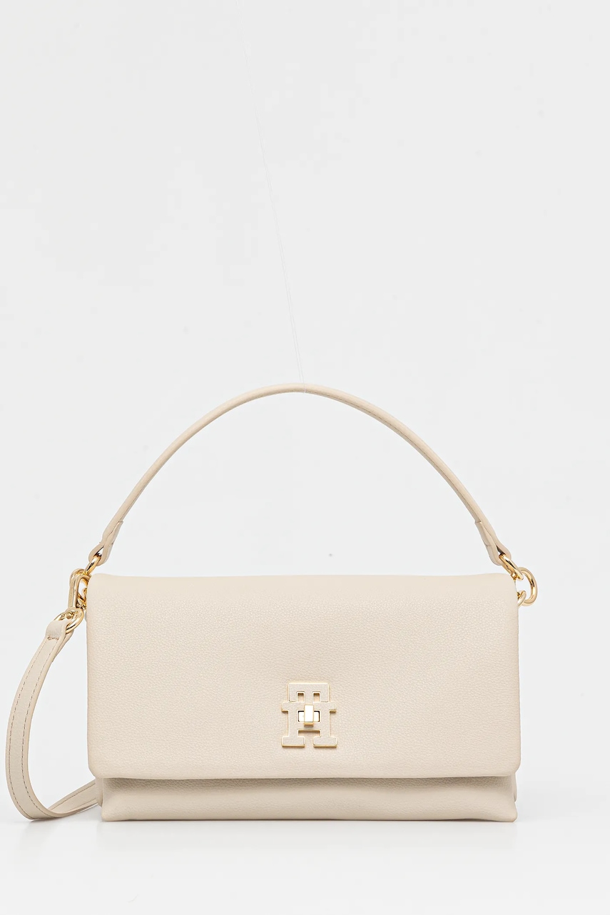 Kabelka Tommy Hilfiger béžová barva, AW0AW17465