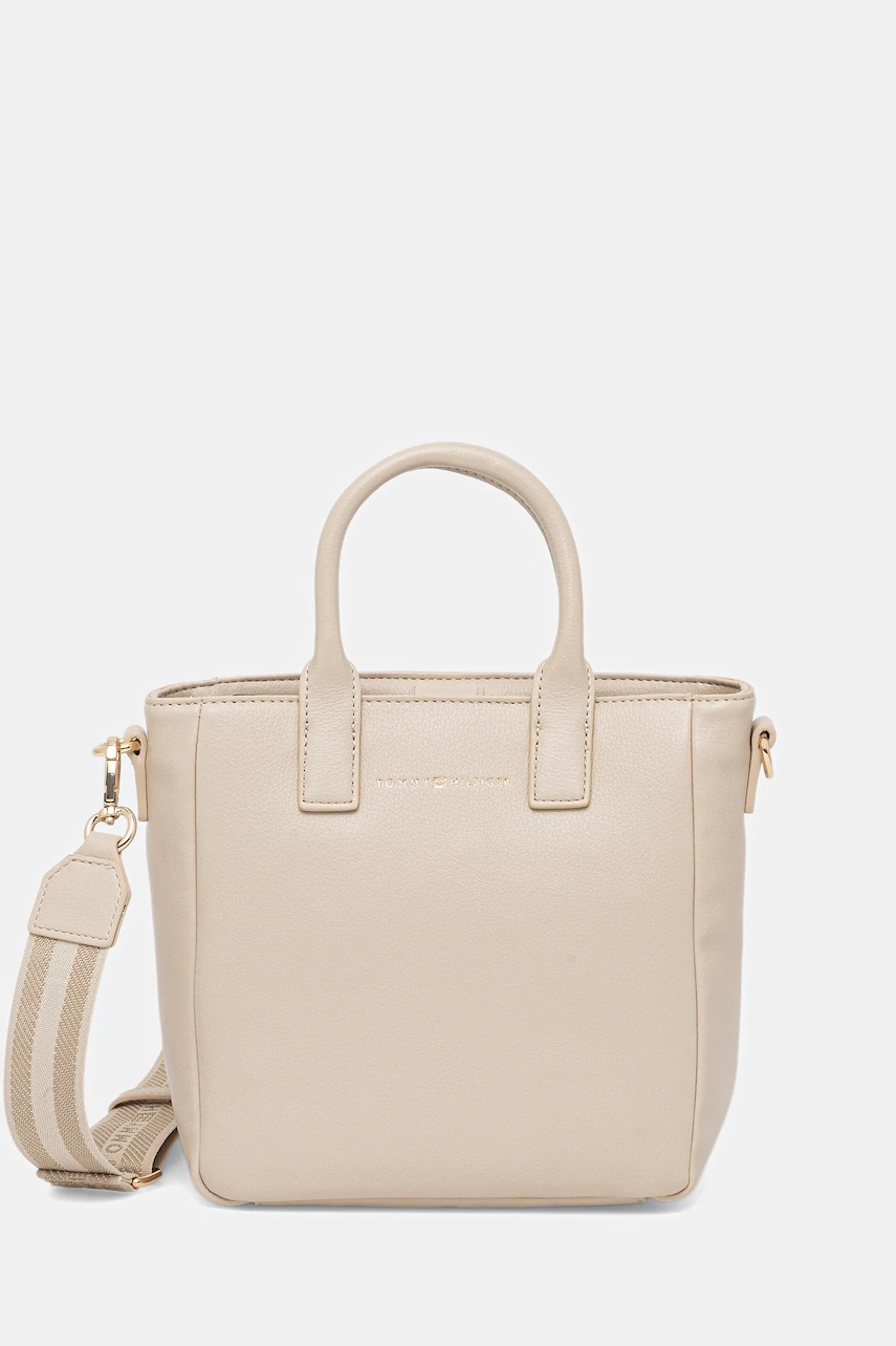 Kabelka Tommy Hilfiger béžová barva, AW0AW17861
