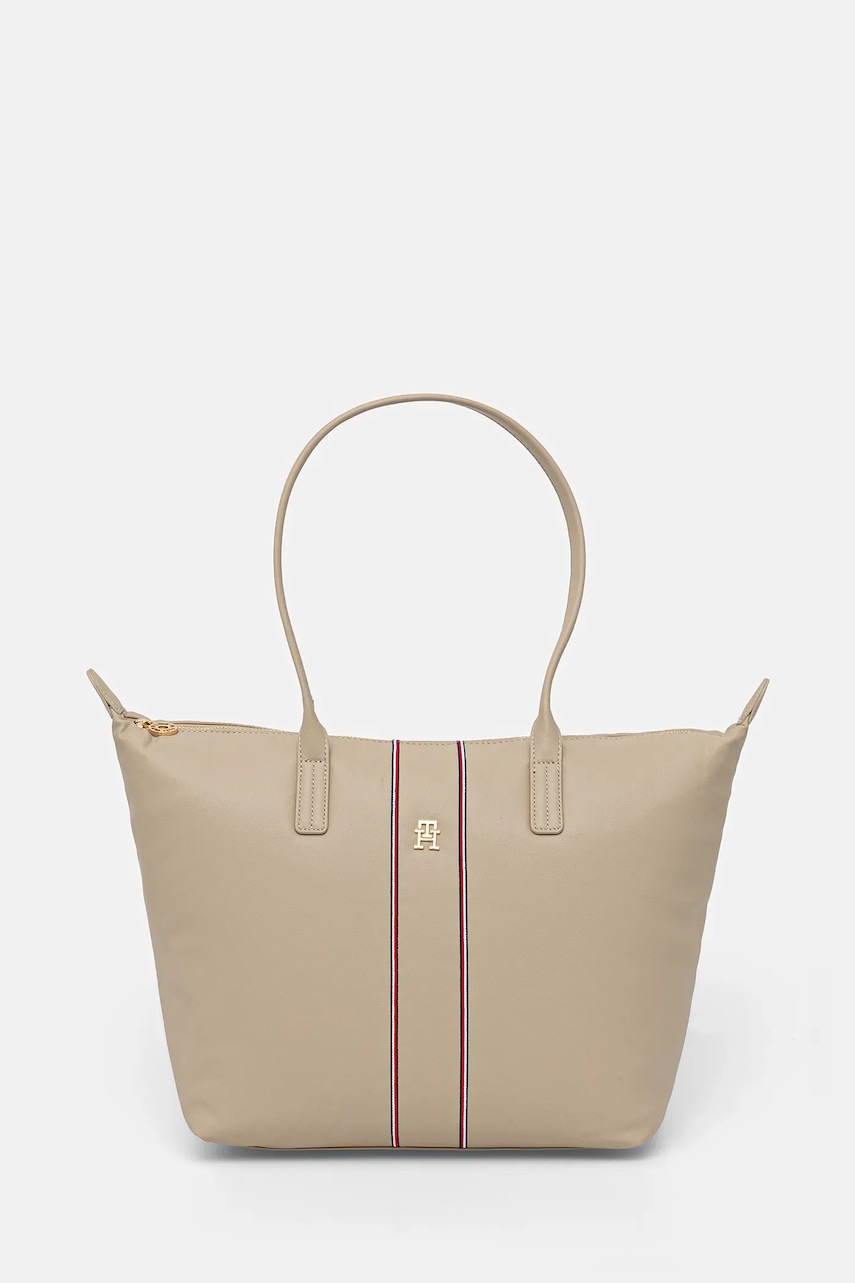 Kabelka Tommy Hilfiger béžová barva, AW0AW17999