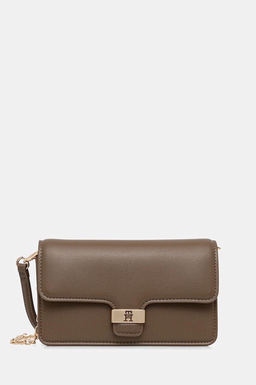 Kabelka Tommy Hilfiger béžová barva, AW0AW18288