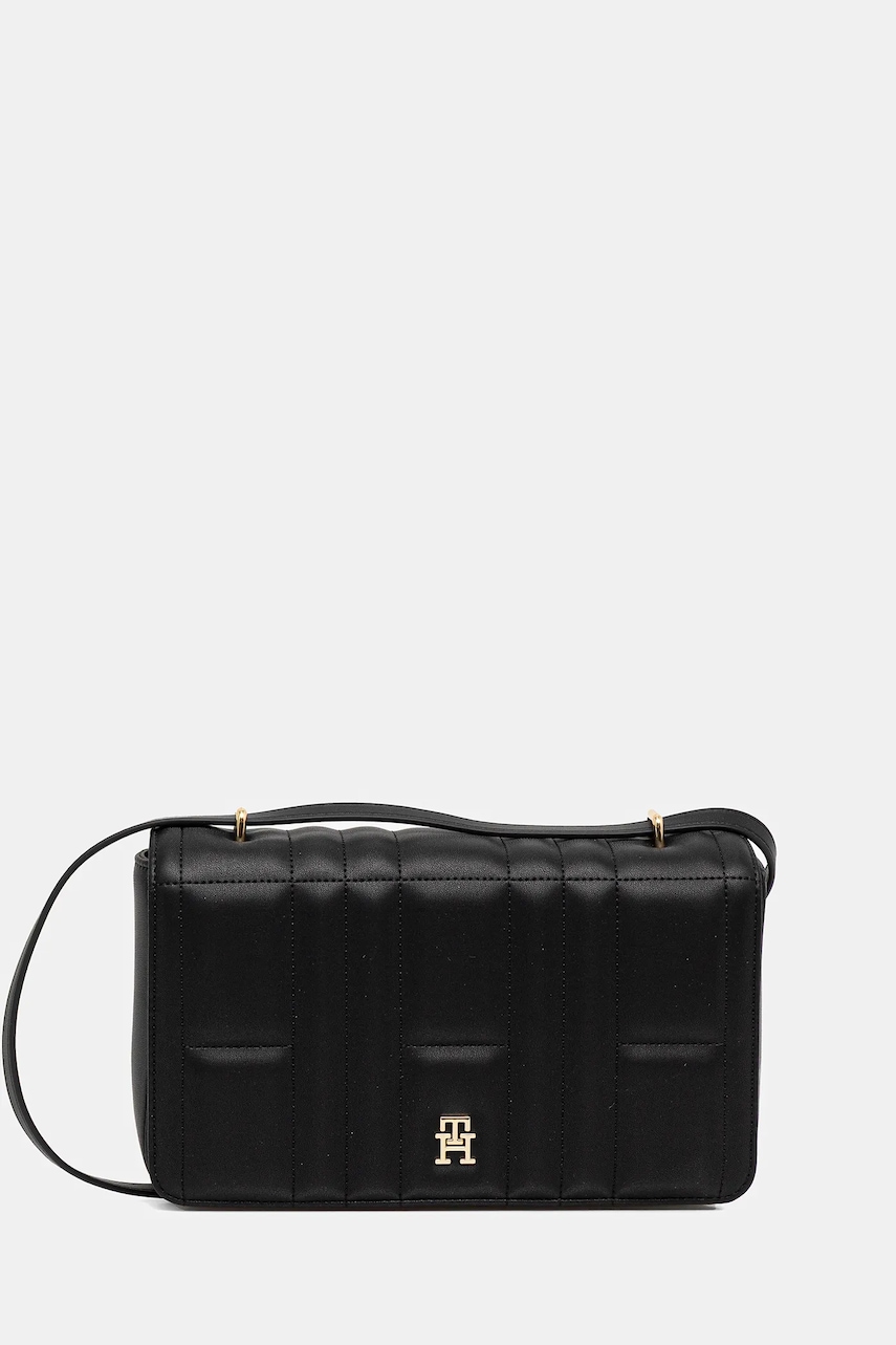 Kabelka Tommy Hilfiger černá barva, AW0AW17454