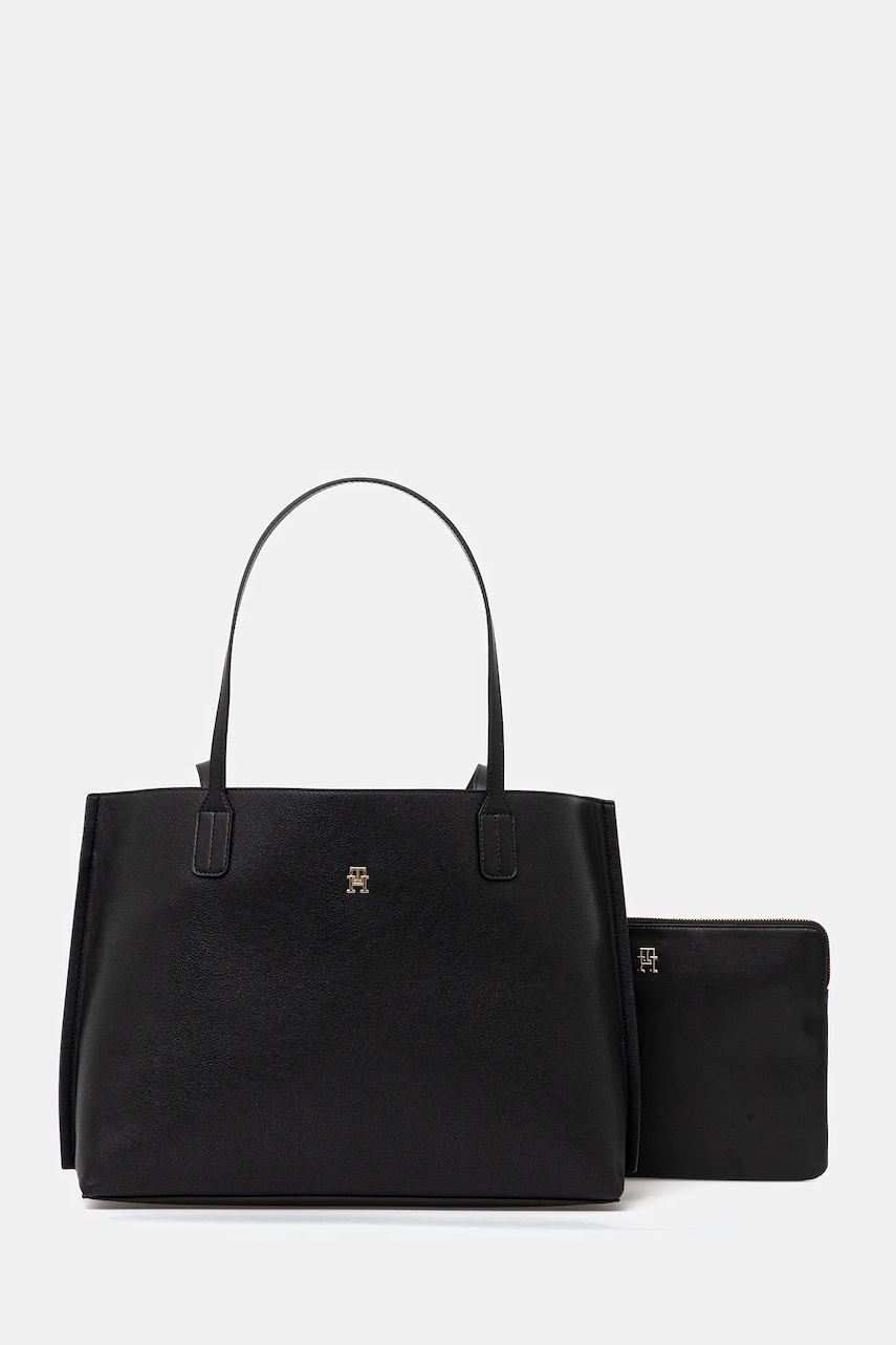 Kabelka Tommy Hilfiger černá barva, AW0AW17461