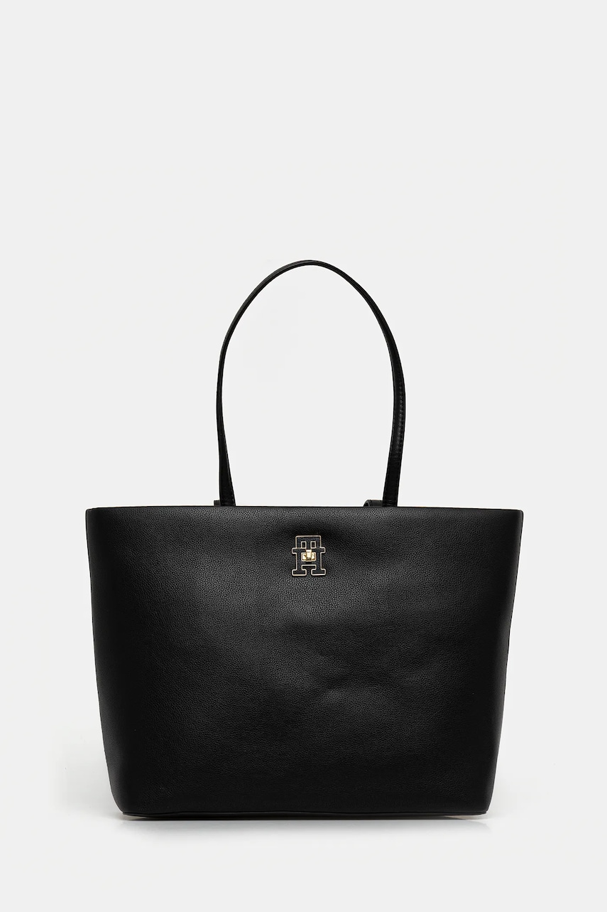 Kabelka Tommy Hilfiger černá barva, AW0AW17528