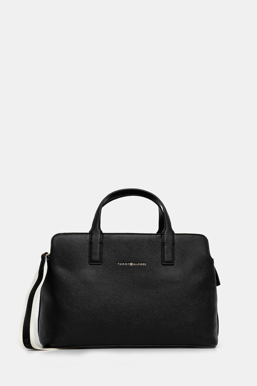 Kabelka Tommy Hilfiger černá barva, AW0AW17634