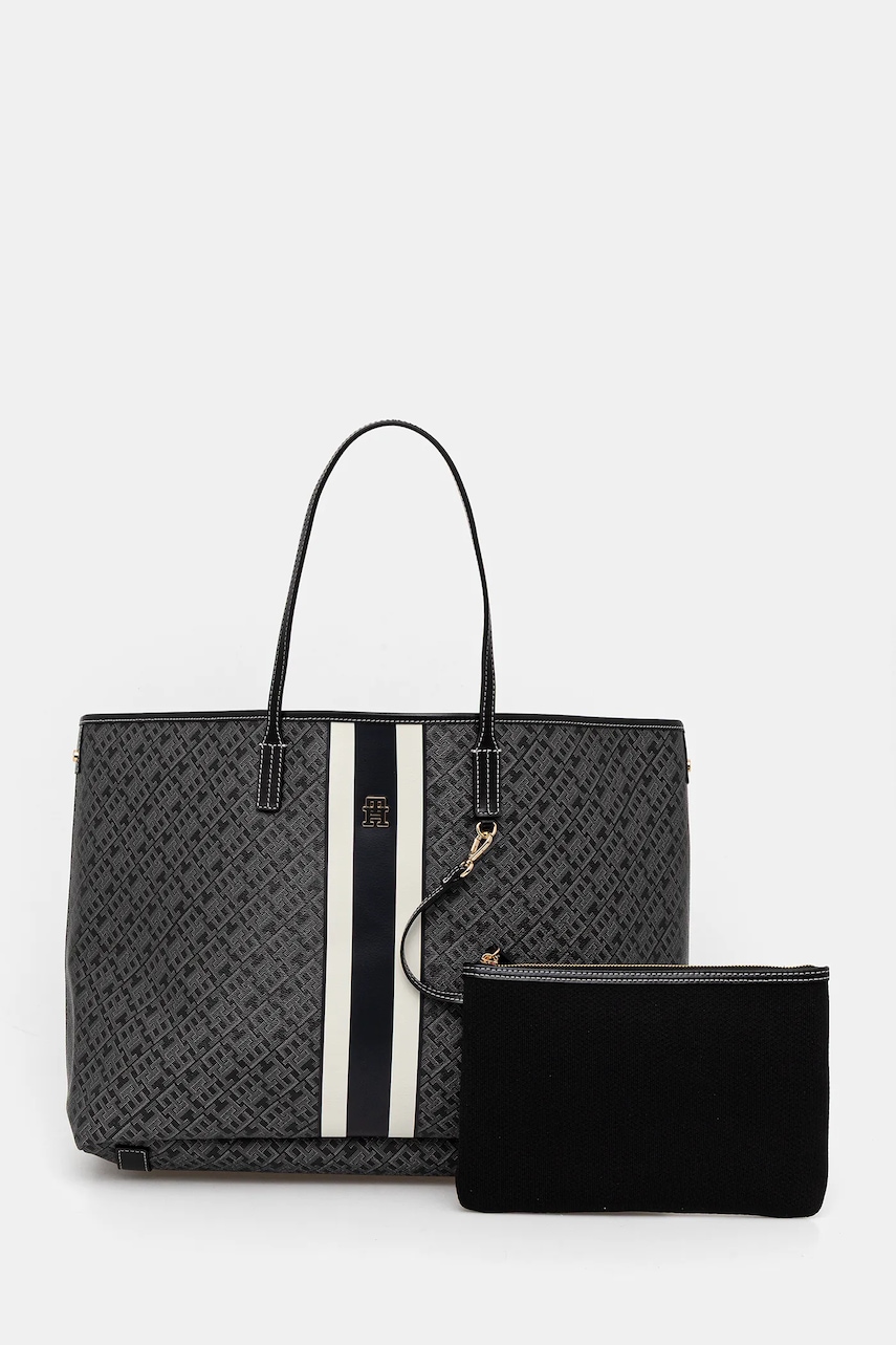 Kabelka Tommy Hilfiger černá barva, AW0AW17697