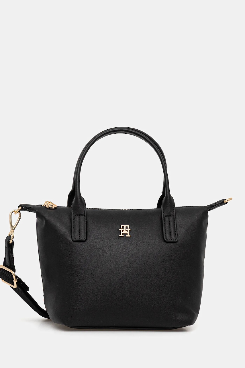 Kabelka Tommy Hilfiger černá barva, AW0AW17708