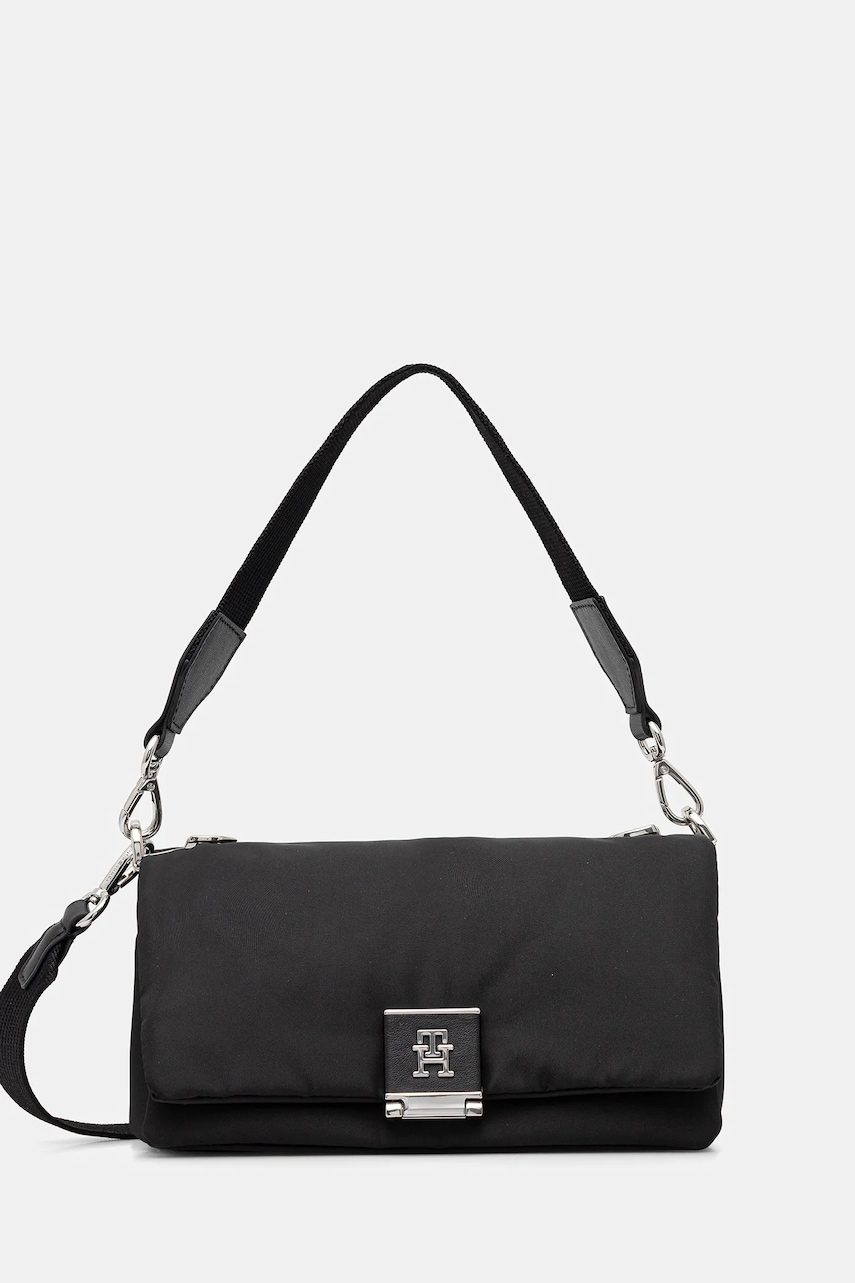 Kabelka Tommy Hilfiger černá barva, AW0AW17725