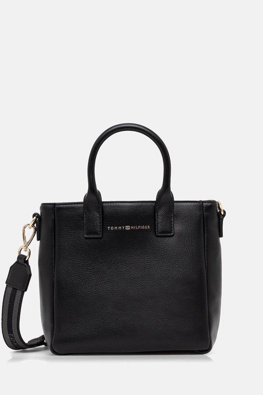 Kabelka Tommy Hilfiger černá barva, AW0AW17861
