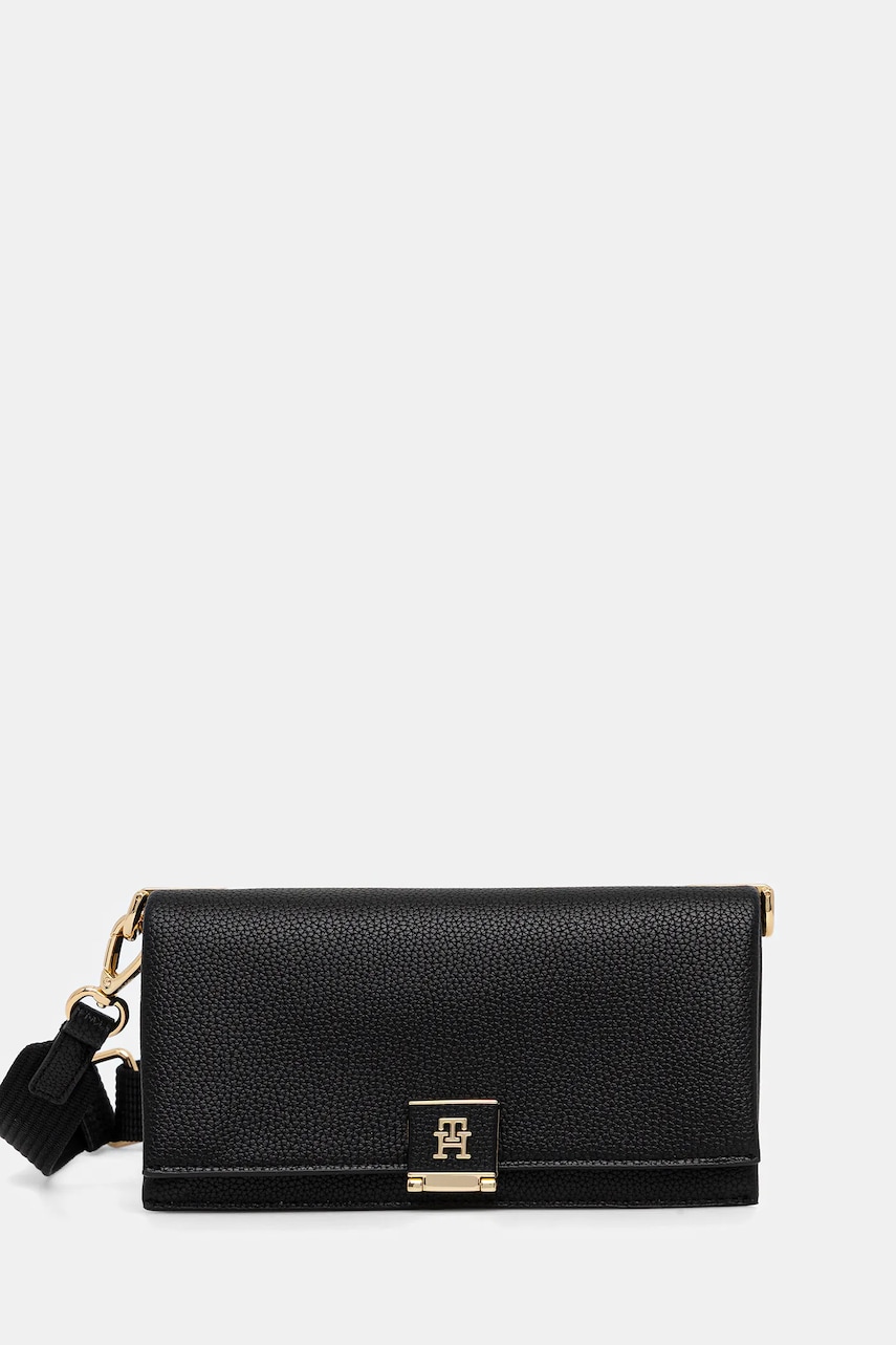 Kabelka Tommy Hilfiger černá barva, AW0AW17949