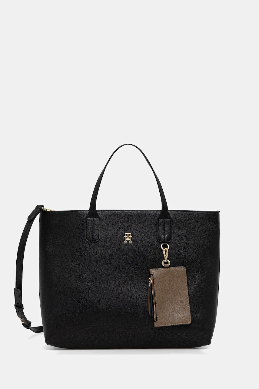 Kabelka Tommy Hilfiger černá barva, AW0AW18122