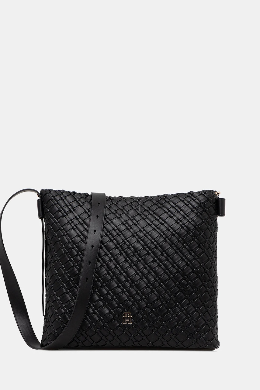 Kabelka Tommy Hilfiger černá barva, AW0AW18161