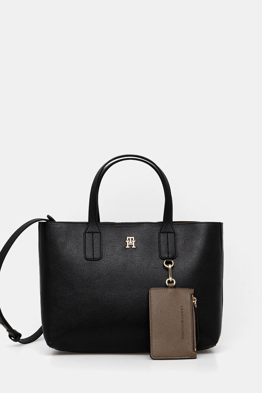 Kabelka Tommy Hilfiger černá barva, AW0AW18233