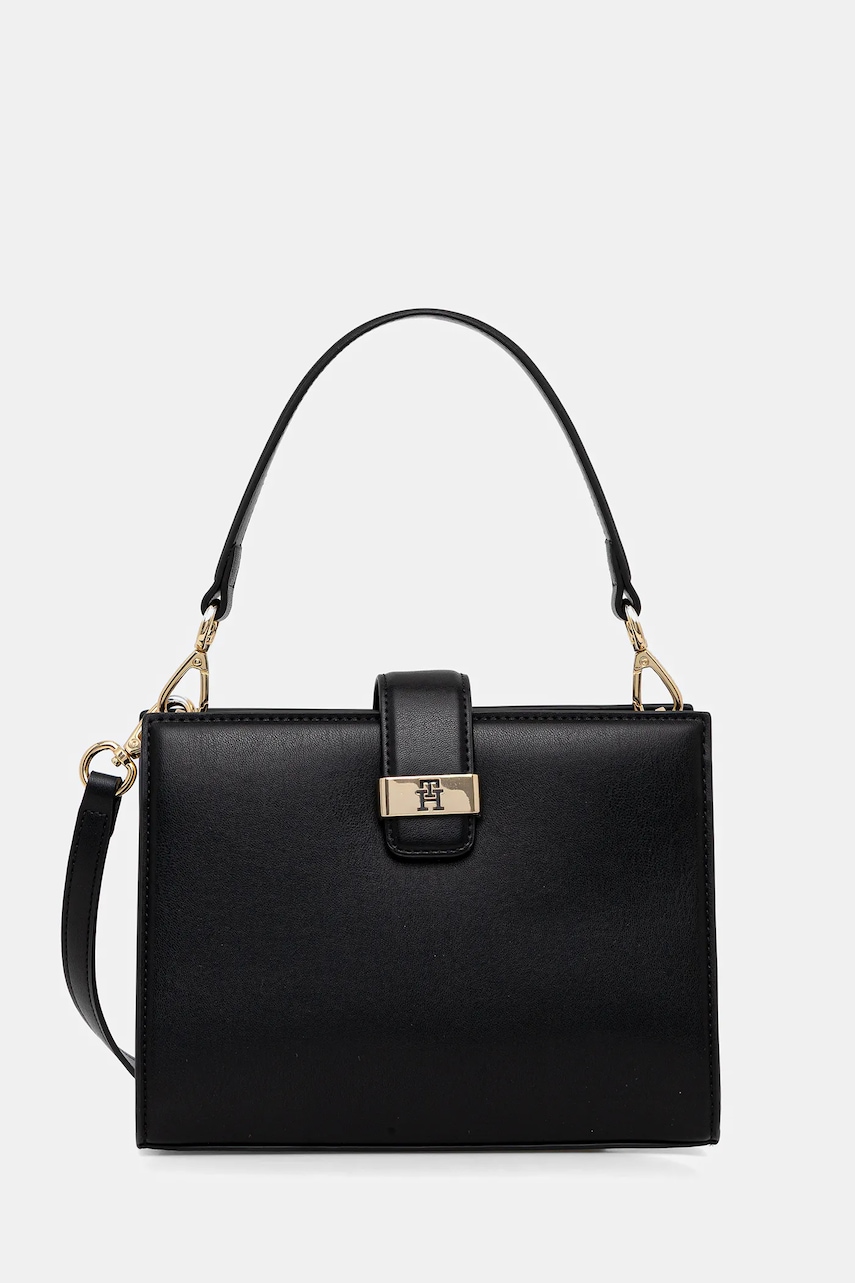 Kabelka Tommy Hilfiger černá barva, AW0AW18286
