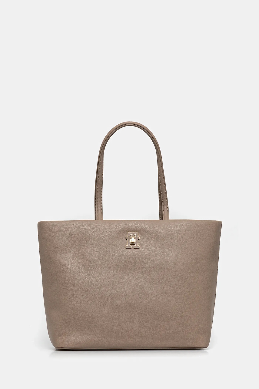 Kabelka Tommy Hilfiger hnědá barva, AW0AW17528