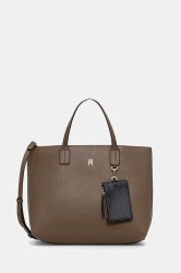 Kabelka Tommy Hilfiger hnědá barva, AW0AW18122