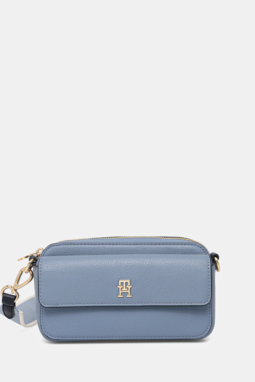 Kabelka Tommy Hilfiger modrá barva, AW0AW17455