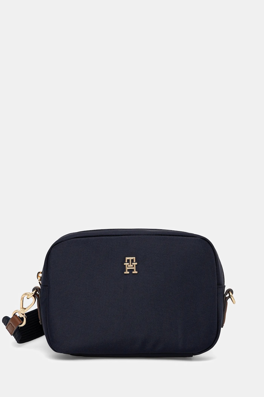 Kabelka Tommy Hilfiger tmavomodrá barva, AW0AW17704