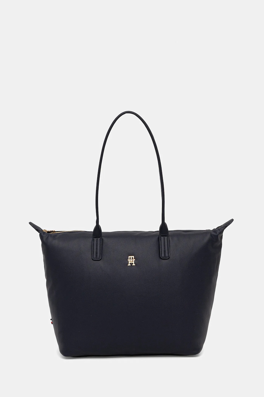 Kabelka Tommy Hilfiger tmavomodrá barva, AW0AW17705