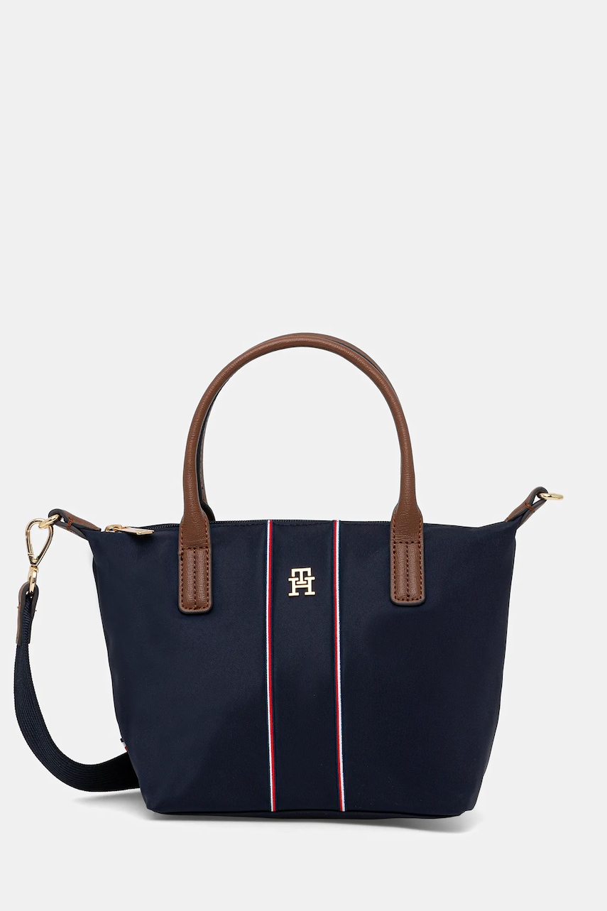 Kabelka Tommy Hilfiger tmavomodrá barva, AW0AW17707