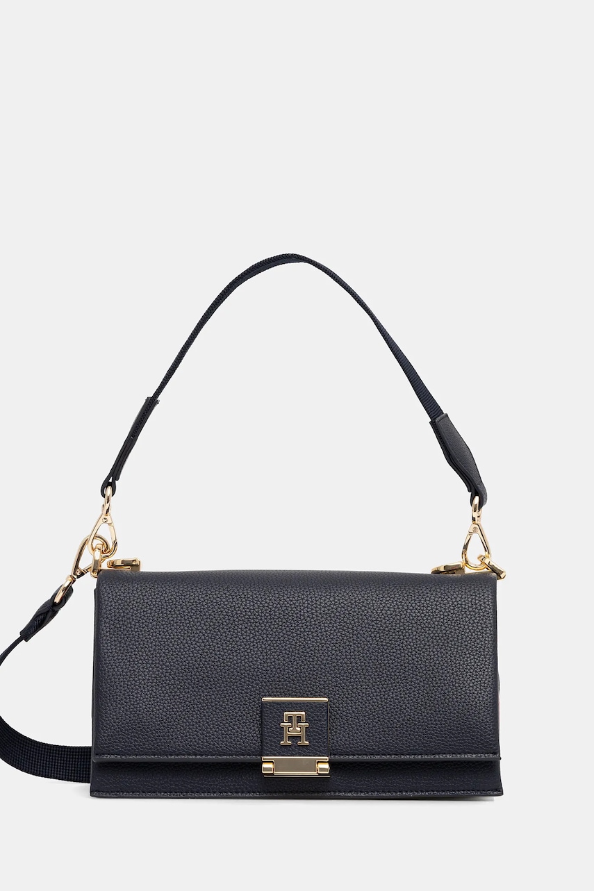 Kabelka Tommy Hilfiger tmavomodrá barva, AW0AW17831