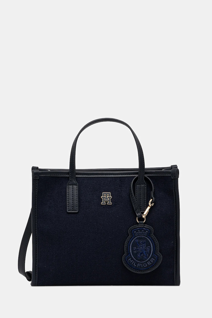 Kabelka Tommy Hilfiger tmavomodrá barva, AW0AW17852