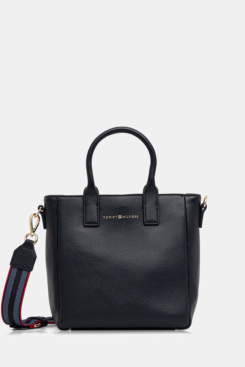 Kabelka Tommy Hilfiger tmavomodrá barva, AW0AW17861