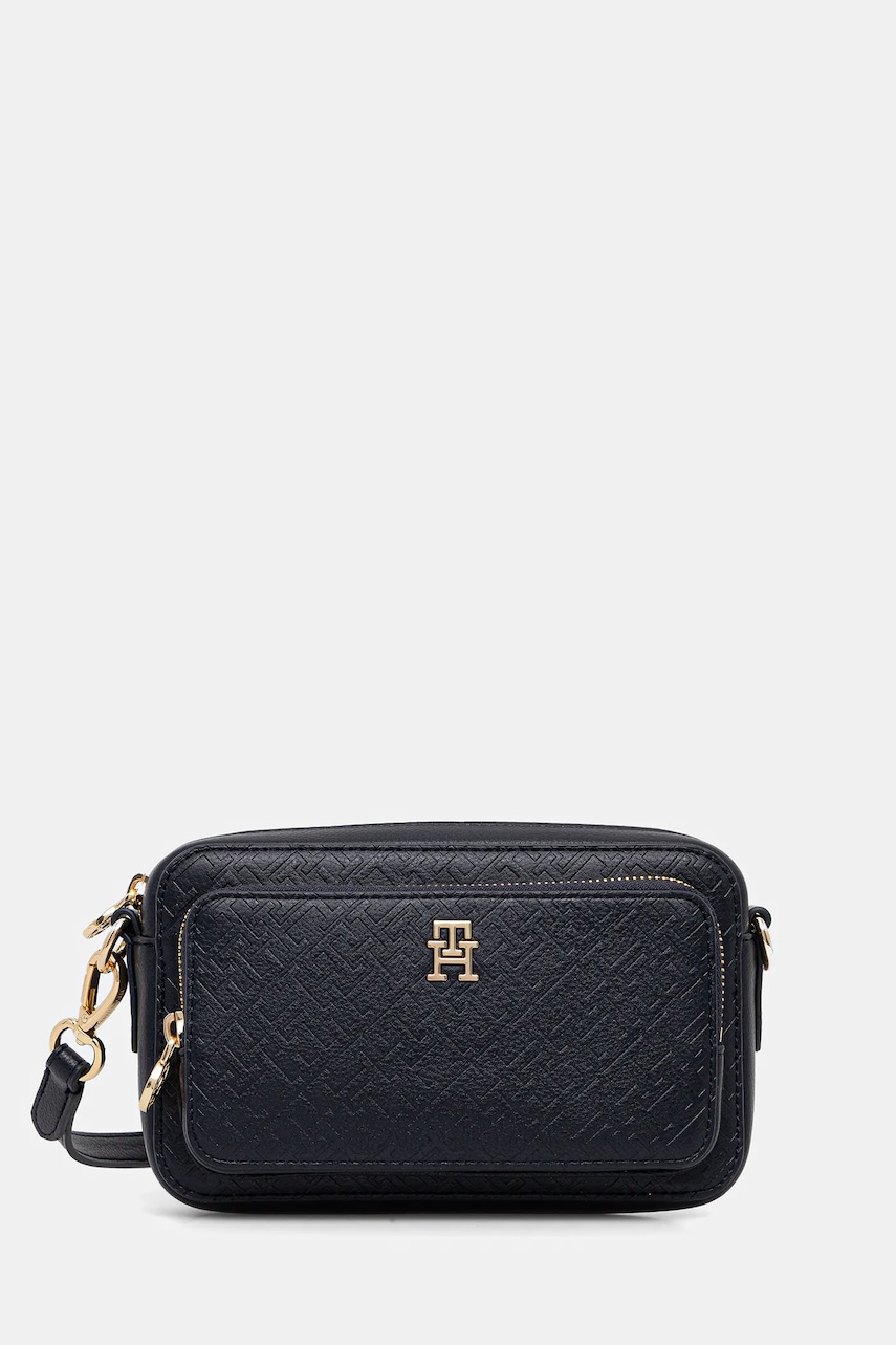 Kabelka Tommy Hilfiger tmavomodrá barva, AW0AW18121