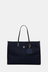 Kabelka Tommy Hilfiger tmavomodrá barva, AW0AW18215