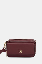 Kabelka Tommy Hilfiger vínová barva, AW0AW17680