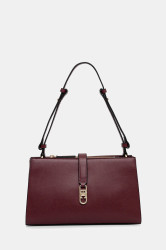 Kabelka Tommy Hilfiger vínová barva, AW0AW17718