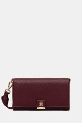 Kabelka Tommy Hilfiger vínová barva, AW0AW17949