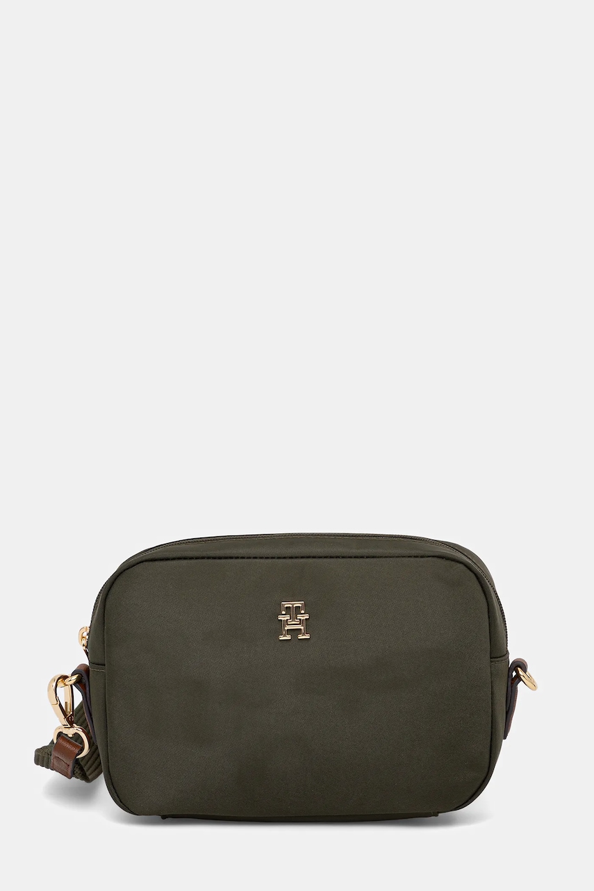 Kabelka Tommy Hilfiger zelená barva, AW0AW17704