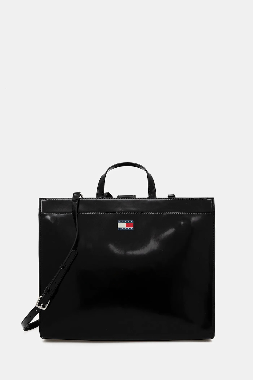 Kabelka Tommy Jeans černá barva, AW0AW17869