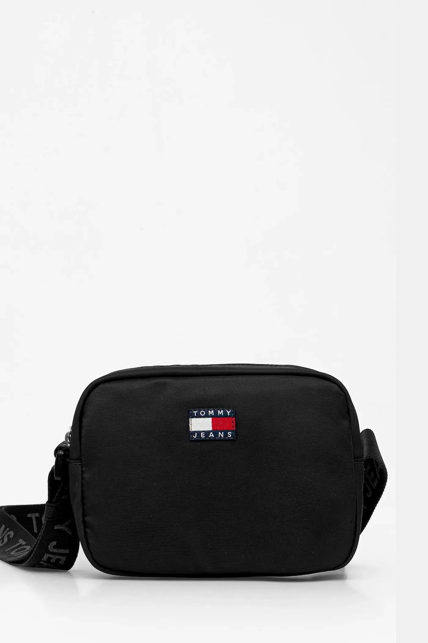 Kabelka Tommy Jeans černá barva, AW0AW18070