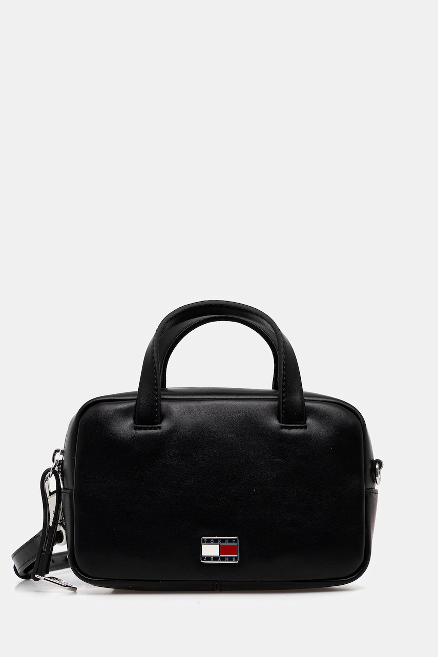 Kabelka Tommy Jeans černá barva, AW0AW18084