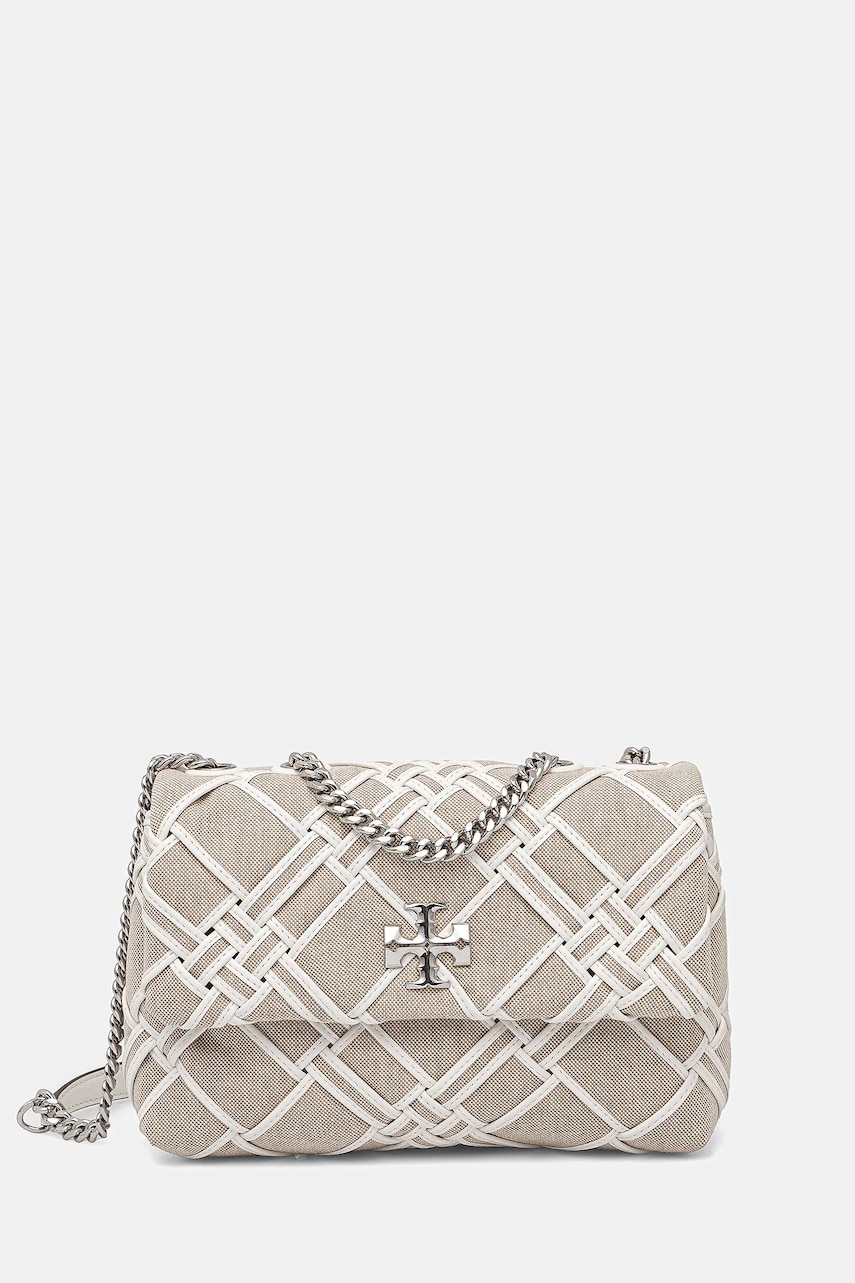 Kabelka Tory Burch Kira Woven Canvas Small