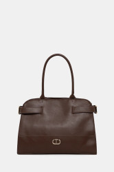 Kabelka Twinset hnědá barva, 252TB7020