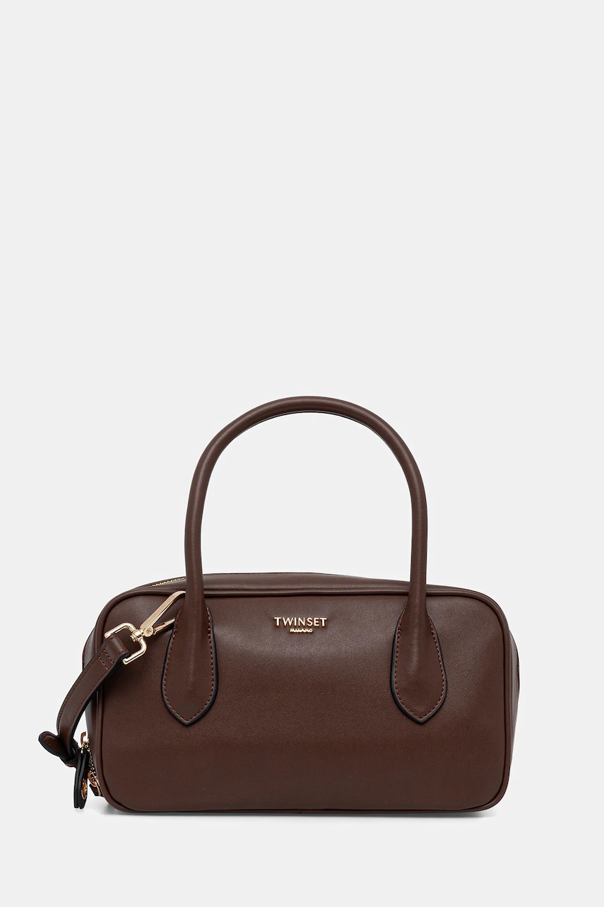 Kabelka Twinset hnědá barva, 252TD8062
