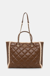 Kabelka Twinset hnědá barva, 252TD8112