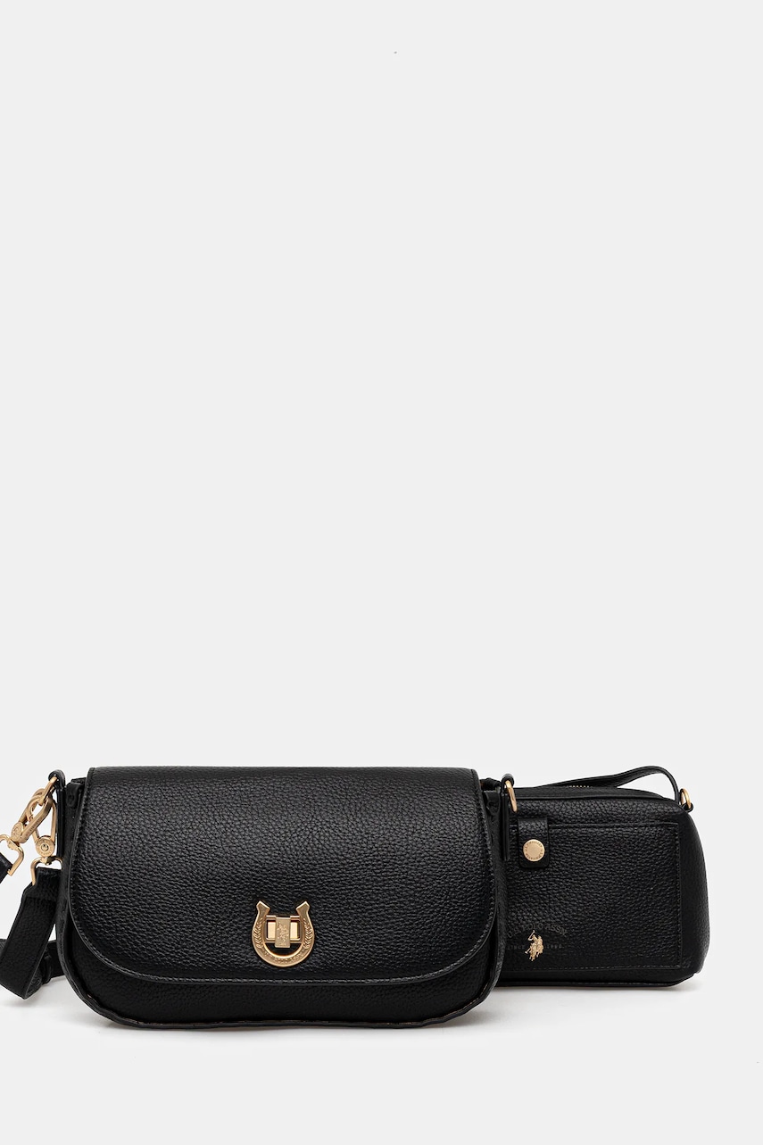 Kabelka U.S. Polo Assn. Middleton černá barva, BIU0M8871WVP