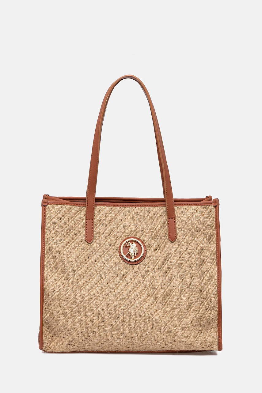 Kabelka U.S. Polo Assn. Pool béžová barva, BEU2P8696WJT