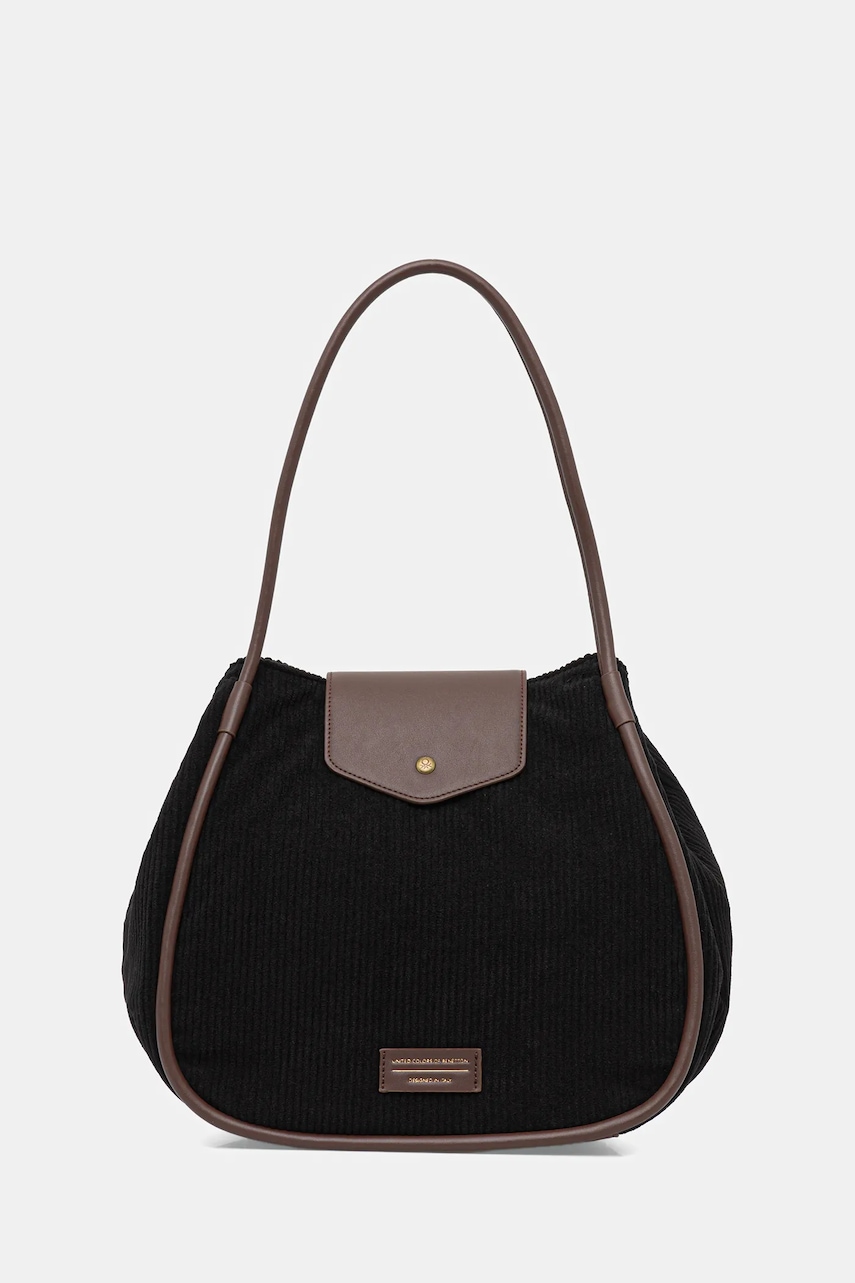 Kabelka United Colors of Benetton černá barva, 6X99DY08P