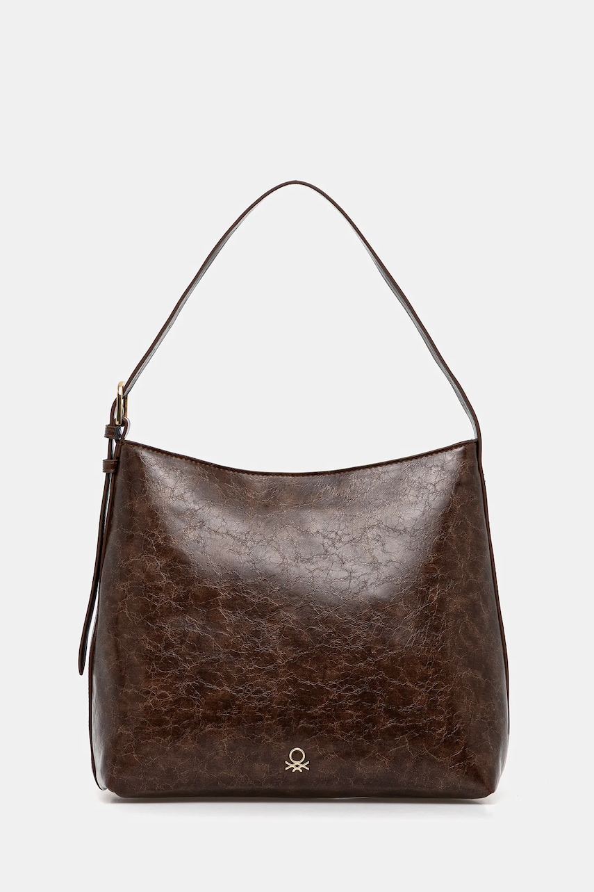 Kabelka United Colors of Benetton hnědá barva, 66EYDY08T