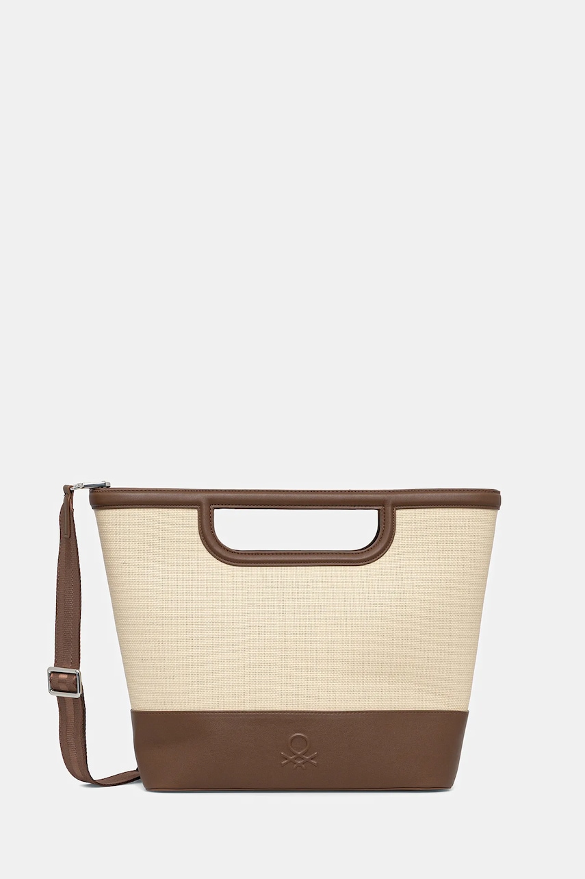 Kabelka United Colors of Benetton hnědá barva, 67O1DY07S