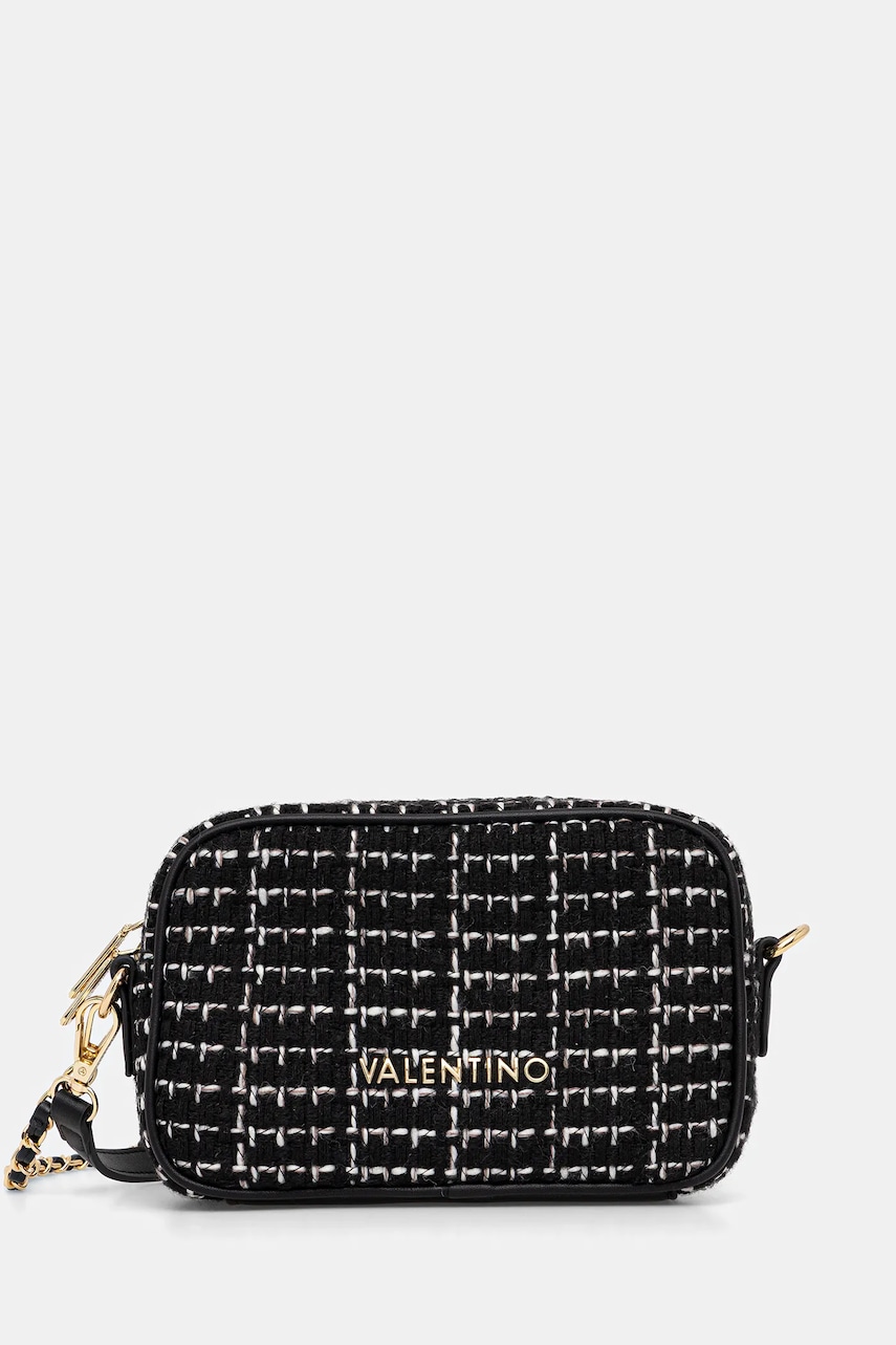 Kabelka Valentino Bags TWEED černá barva, VBS9JP51