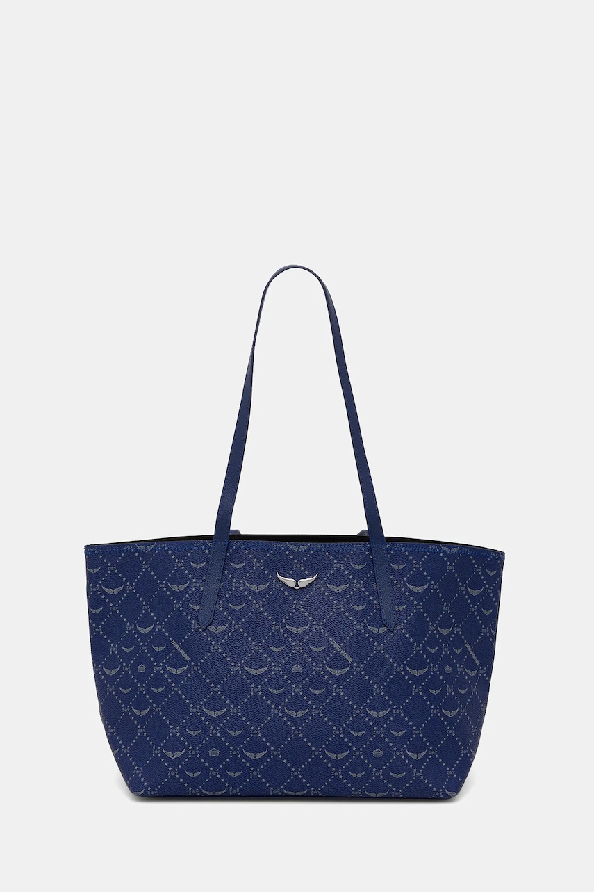 Kabelka ZADIG&VOLTAIRE tmavomodrá barva, LWBA03896