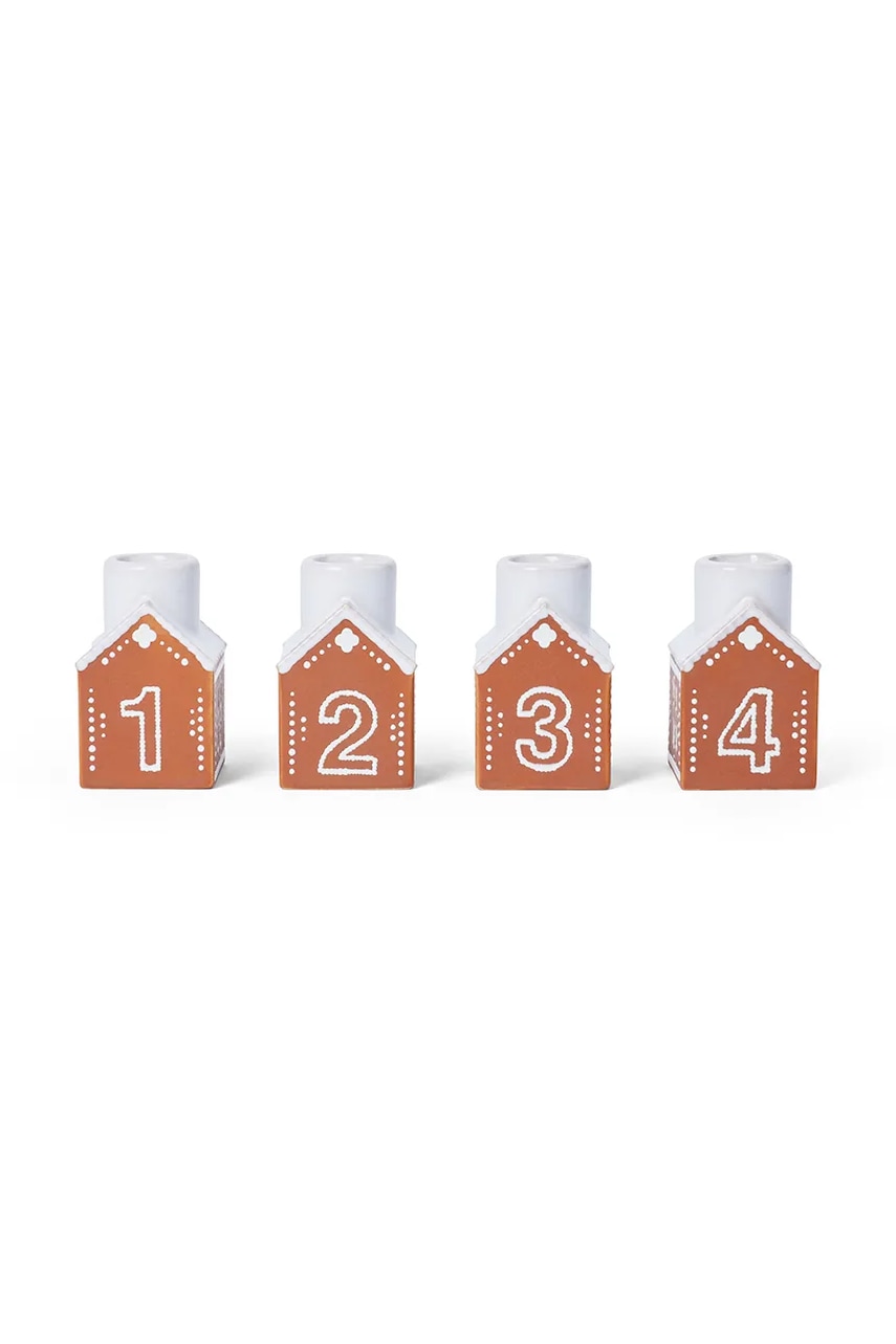 Kähler  Dekorativní svícen  Gingerbread Advent 7,5 x 5 cm 4-pack