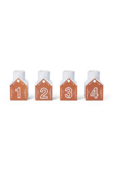 Kähler  Dekorativní svícen  Gingerbread Advent 7,5 x 5 cm 4-pack